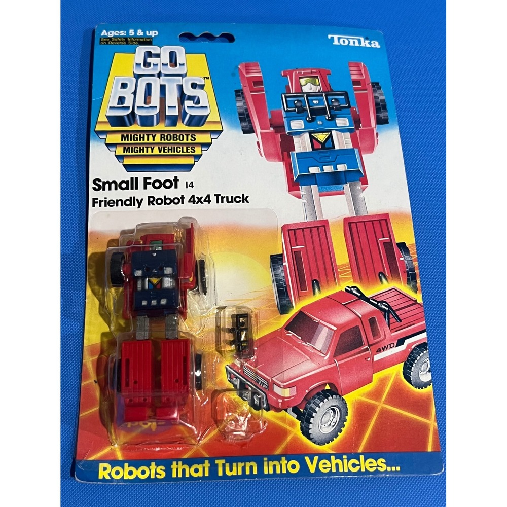 Vintage 1984 Tonka GoBots Small Foot 14 Friendly Robot 4x4 Truck Sealed Card